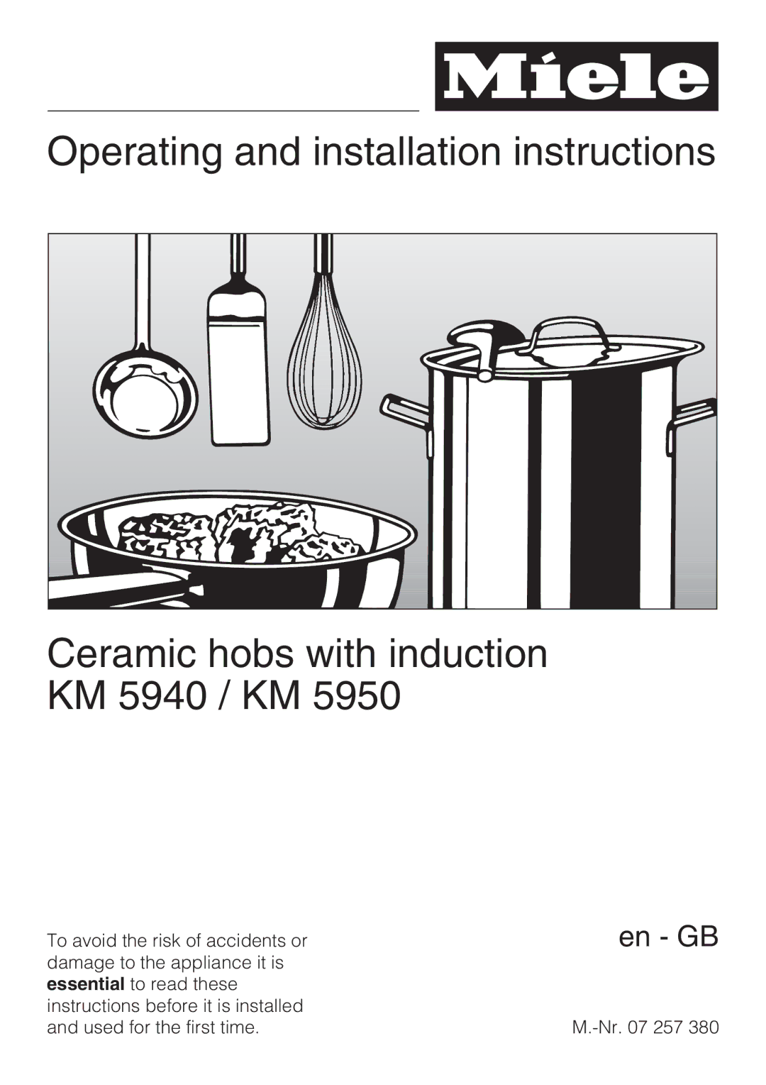 Miele KM 5950, KM 5940 installation instructions En GB 