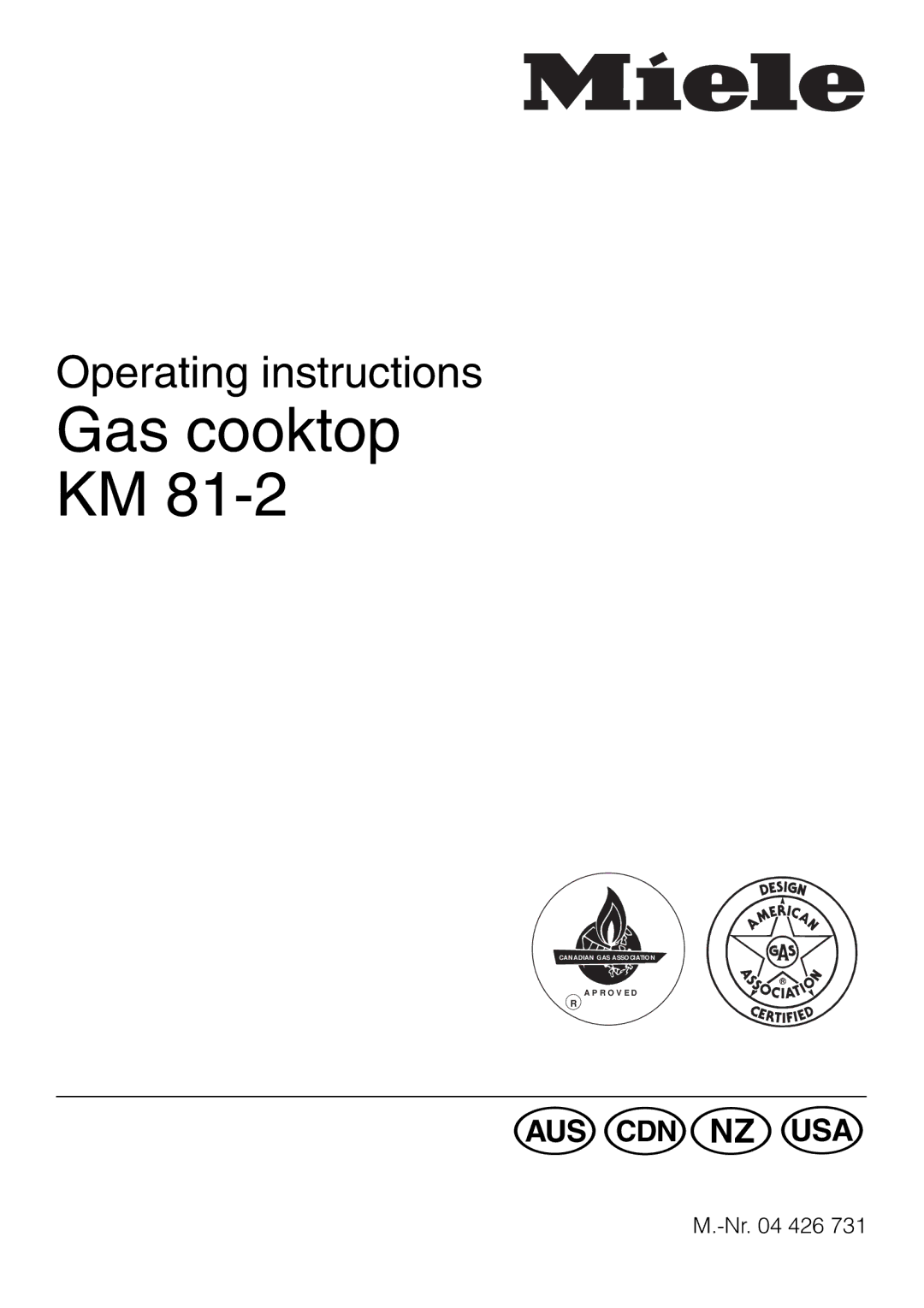 Miele KM 81-2 operating instructions @äö 