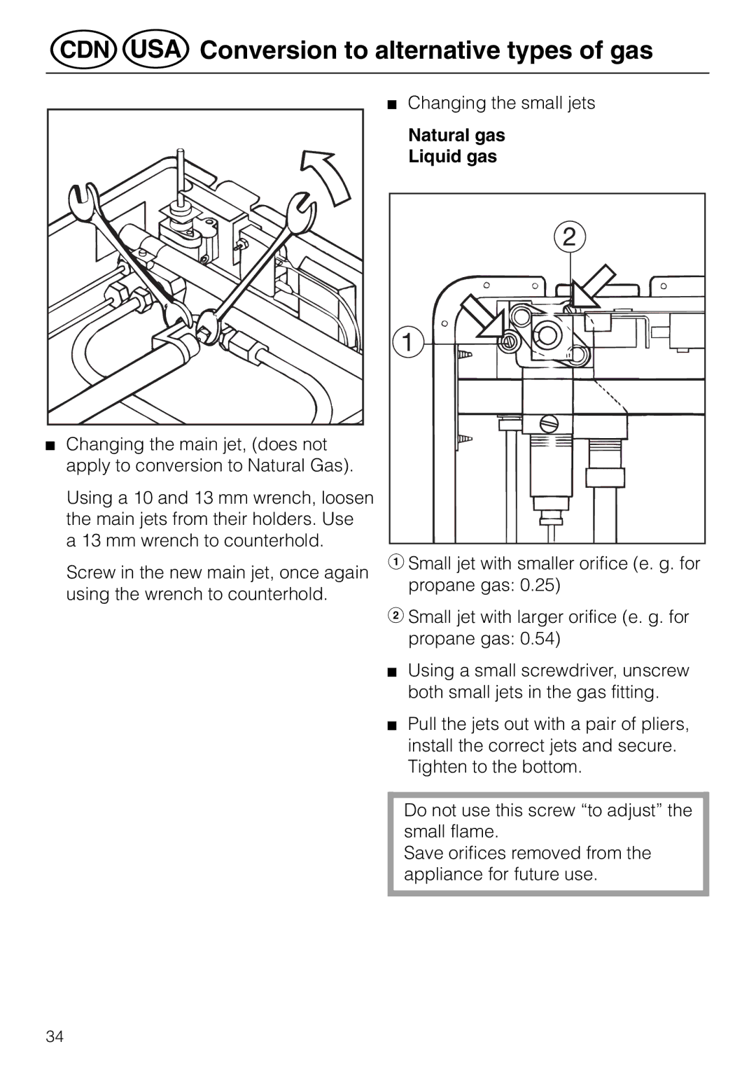 Miele KM 81-2 operating instructions Natural gas Liquid gas 