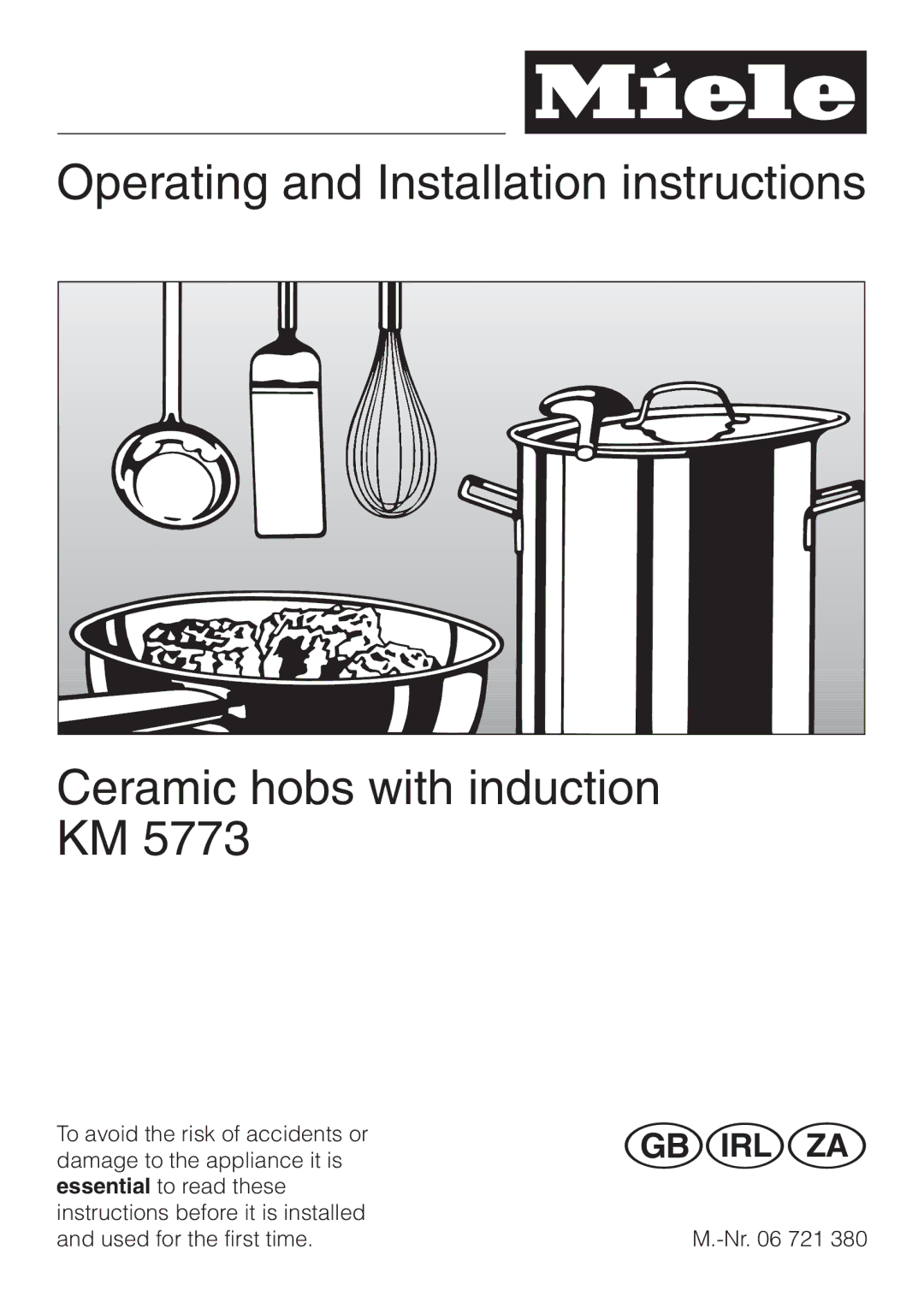 Miele KM5773 installation instructions GiZ 