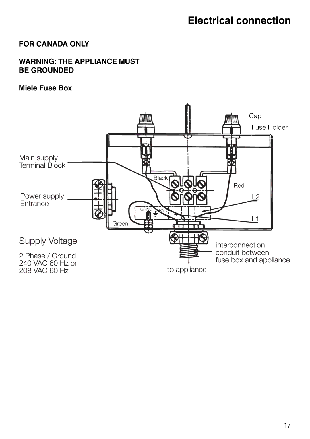 Miele KM 92-2, KM82-2 manual Miele Fuse Box 