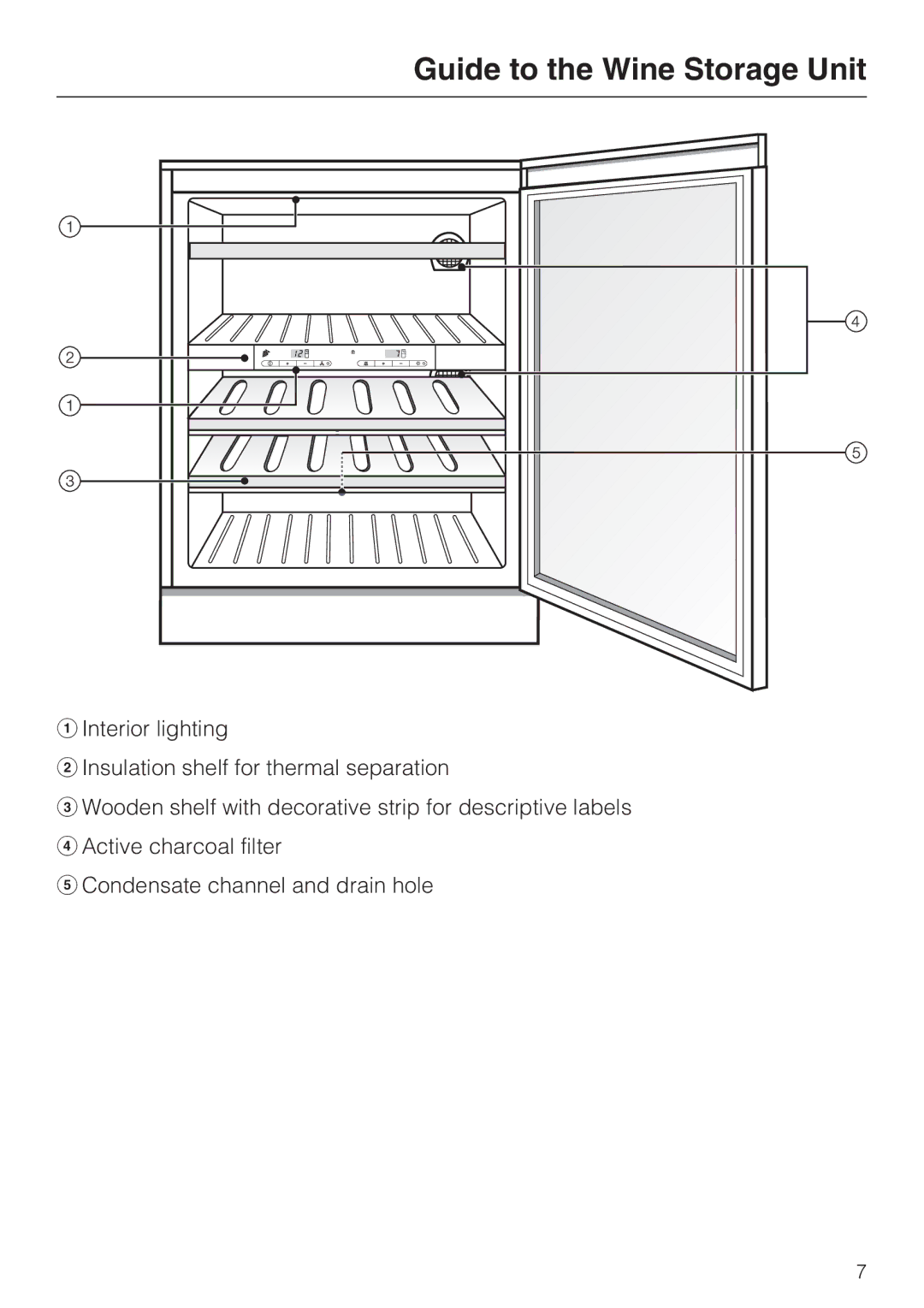 Miele KWT 4154 UG-1 installation instructions Guide to the Wine Storage Unit 