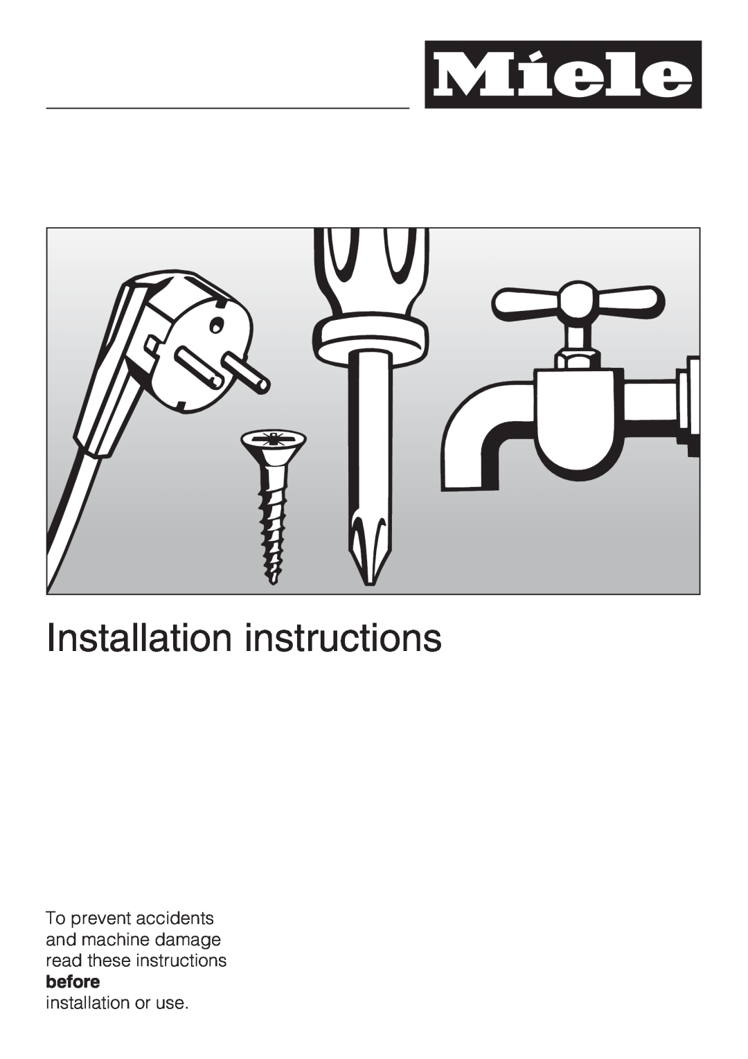 Miele KWT 4154 UG-1 installation instructions Installation instructions, installation or use 