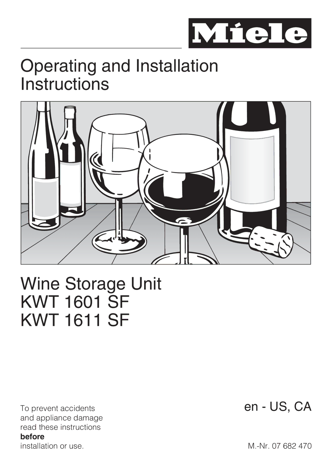 Miele KWT1601SF, KWT1611SF installation instructions En US, CA 