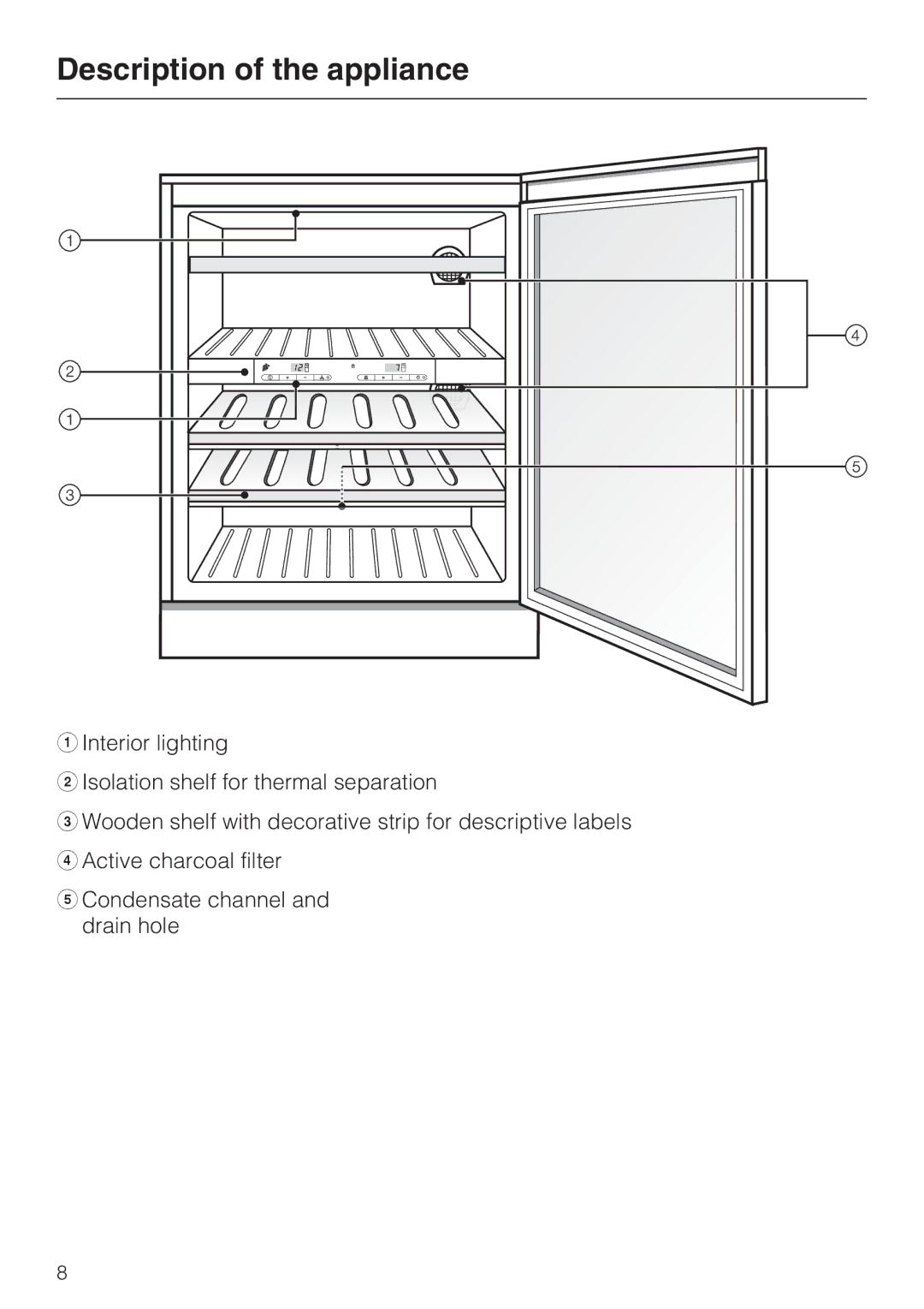 Miele KWT4154UG1 installation instructions Description of the appliance 