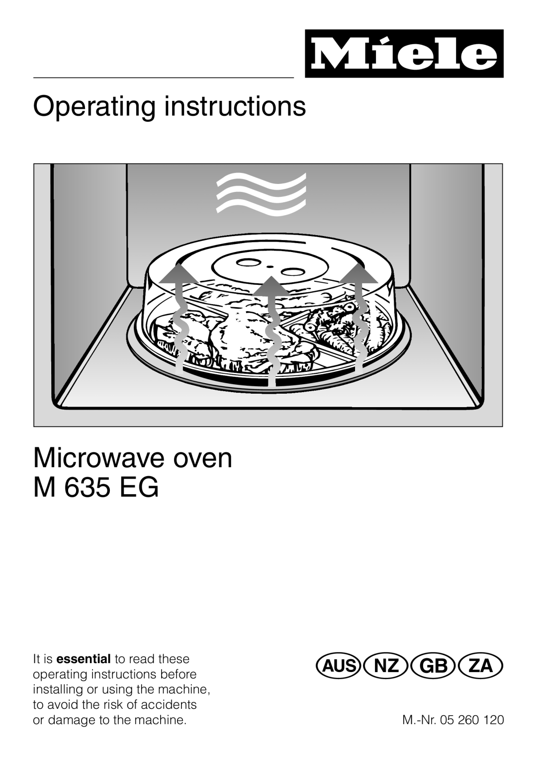 Miele manual Operating instructions Microwave oven M 635 EG, Wogz 