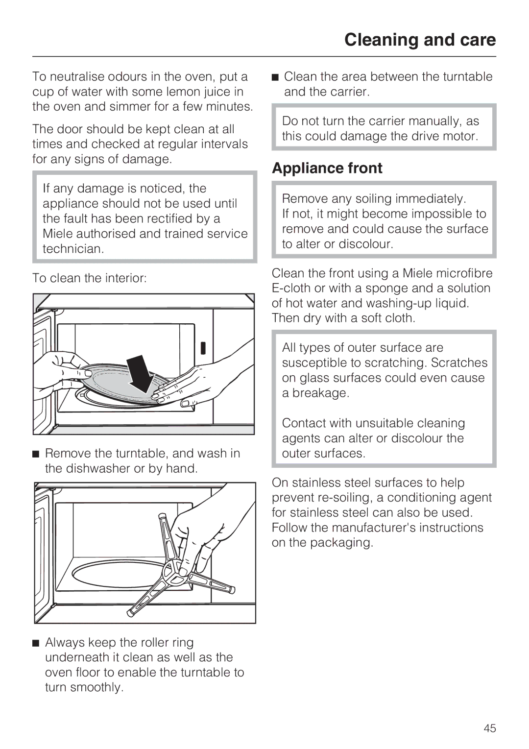 Miele M 8161-1, M 8151-1 manual Appliance front 