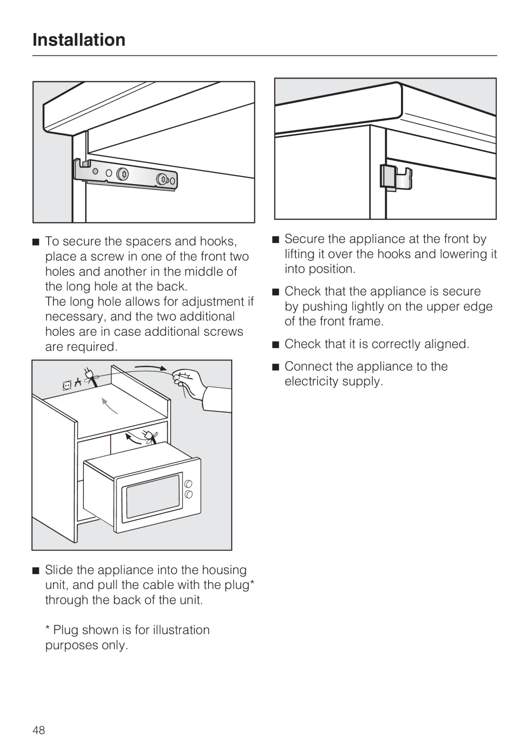 Miele M 8260-2 manual Installation 