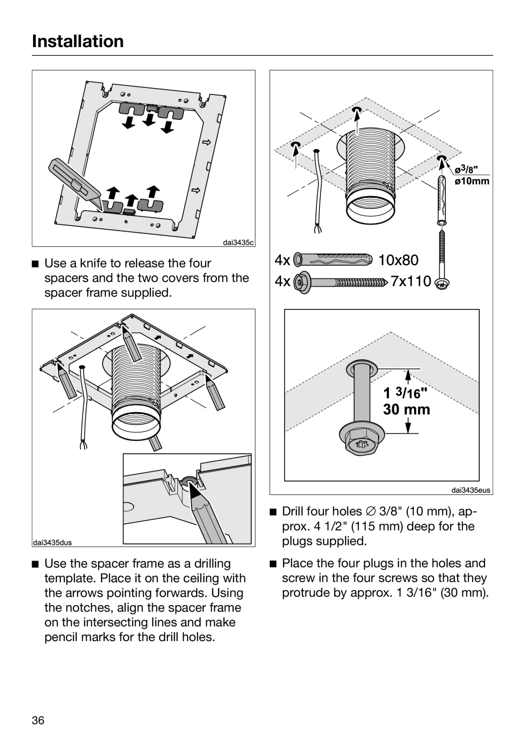 Miele M.-Nr. 09 805 980 installation instructions Installation 