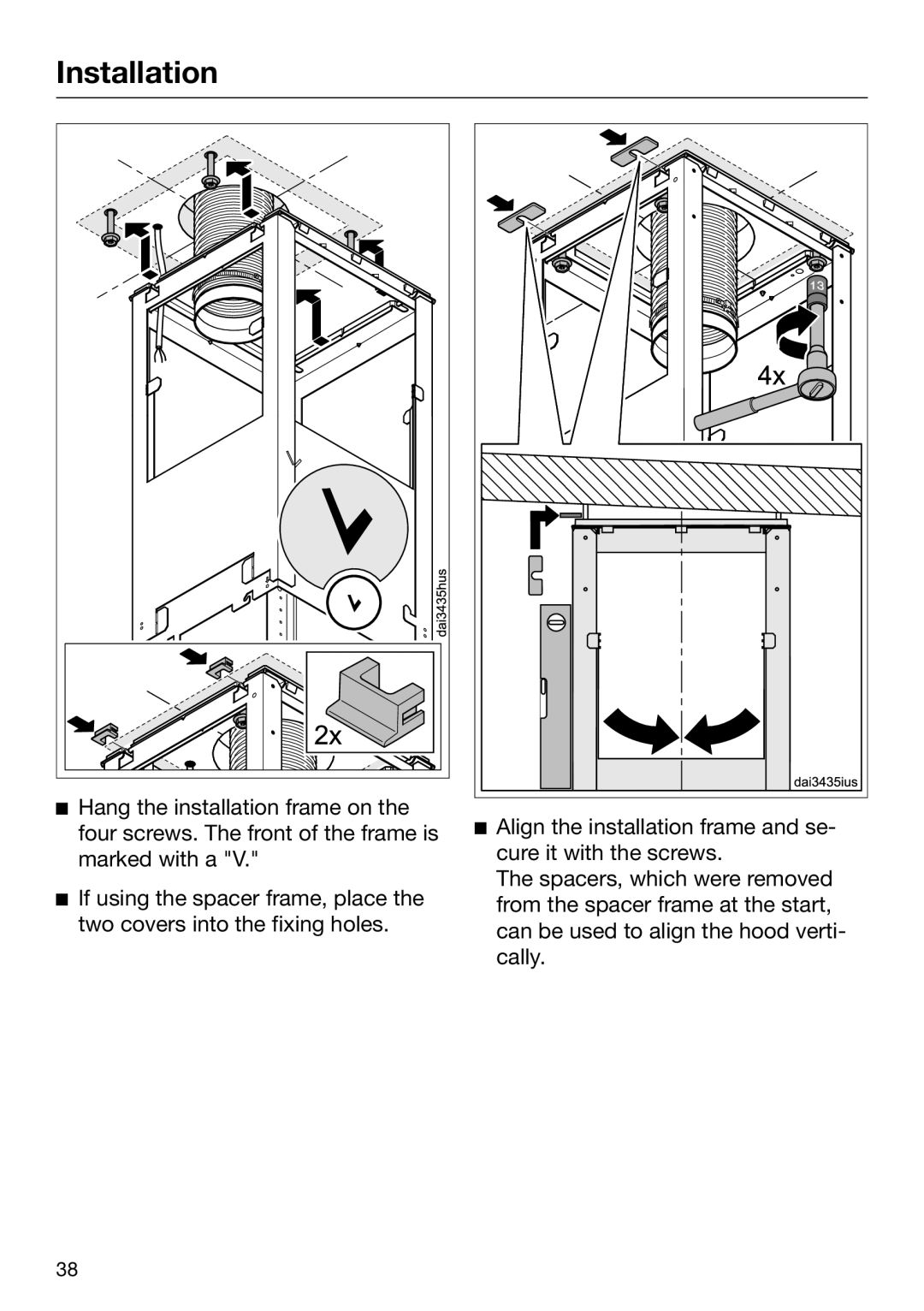 Miele M.-Nr. 09 805 980 installation instructions Installation 