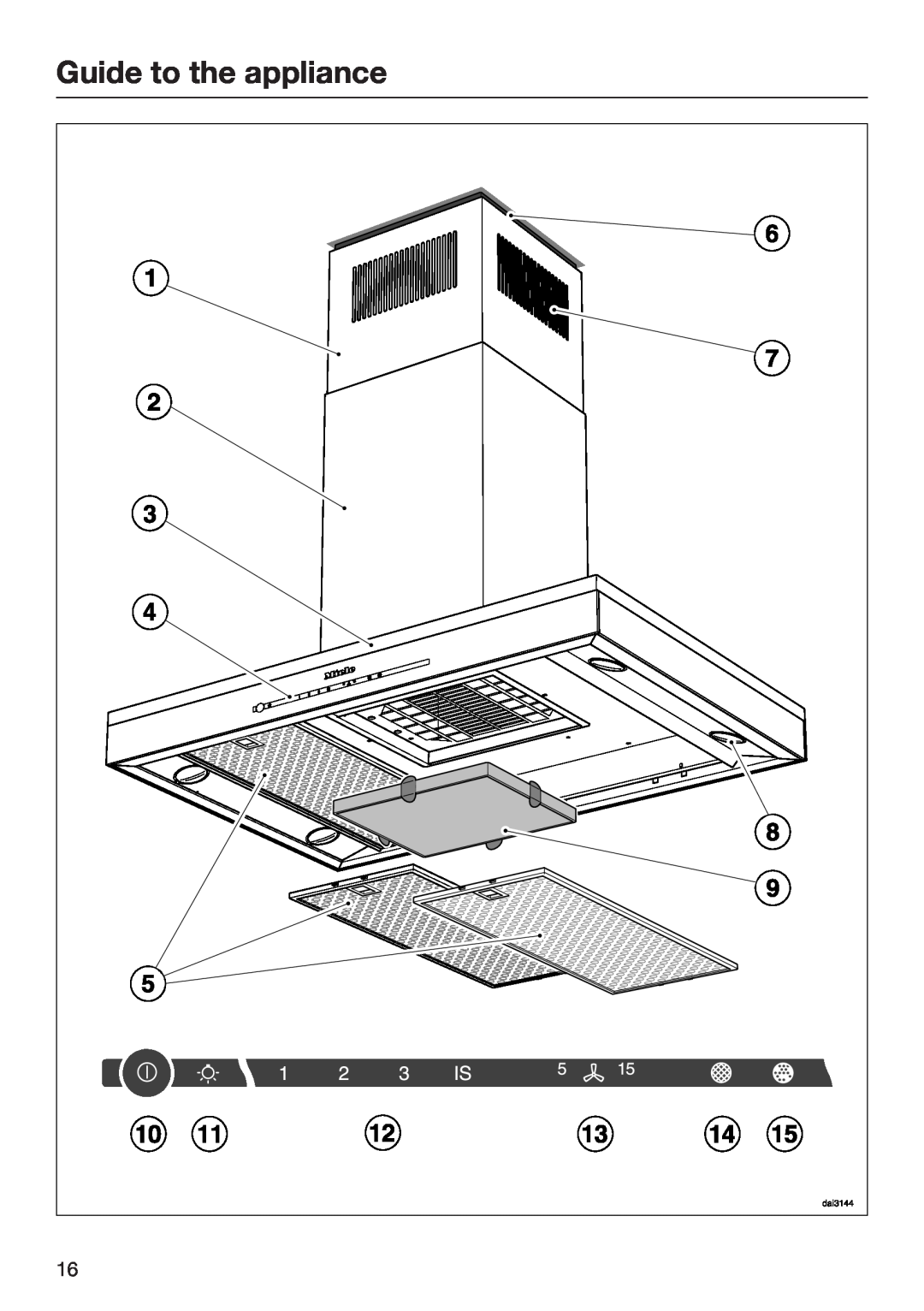Miele M.-Nr. 09 805 980 installation instructions Guide to the appliance 