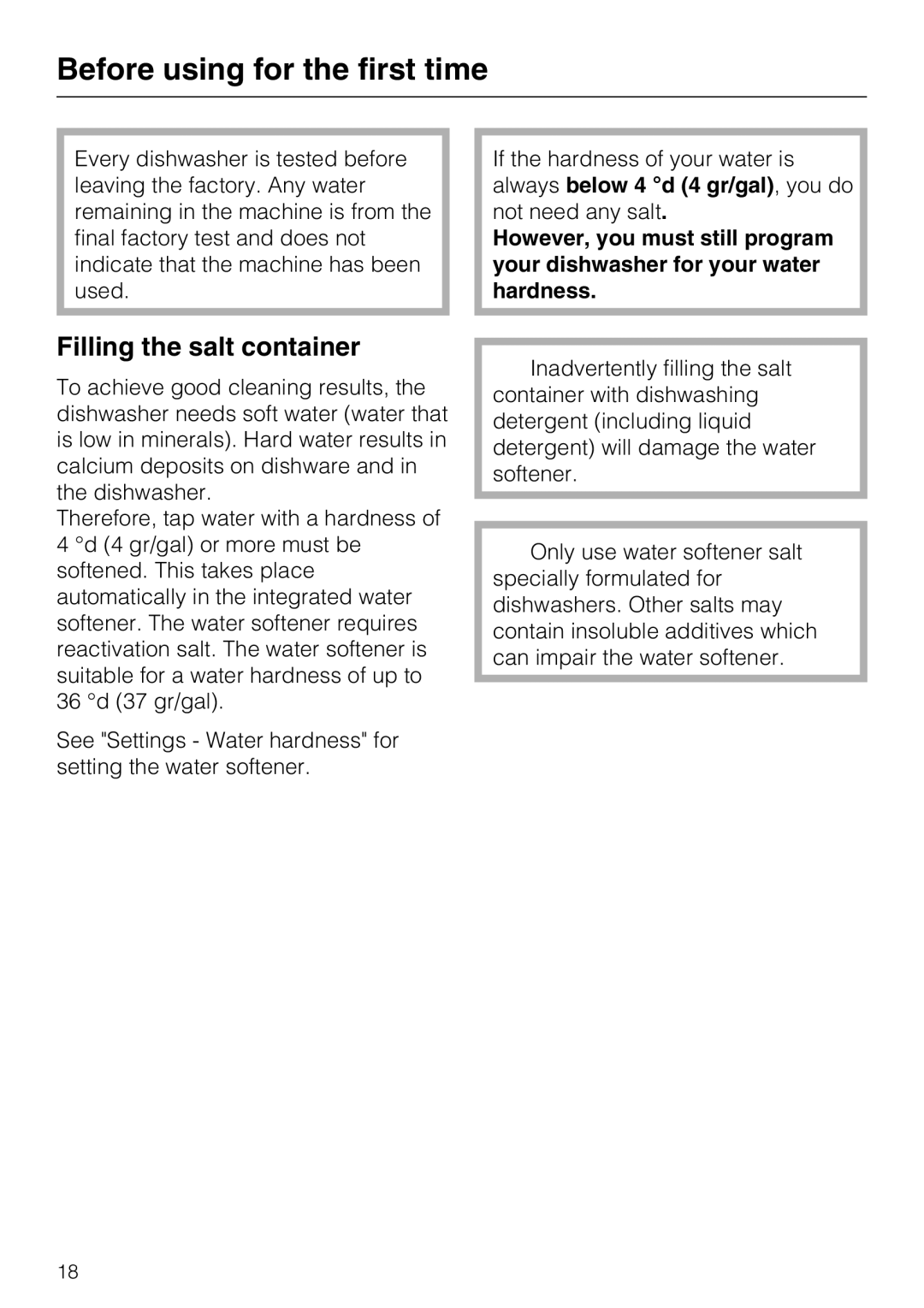 Miele PG 8083 SCVI manual Filling the salt container 