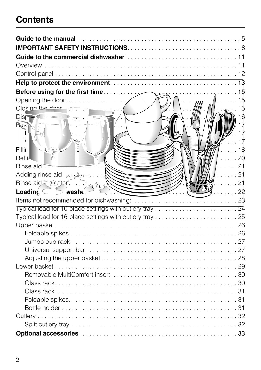 Miele PG 8083 SCVI manual Contents 