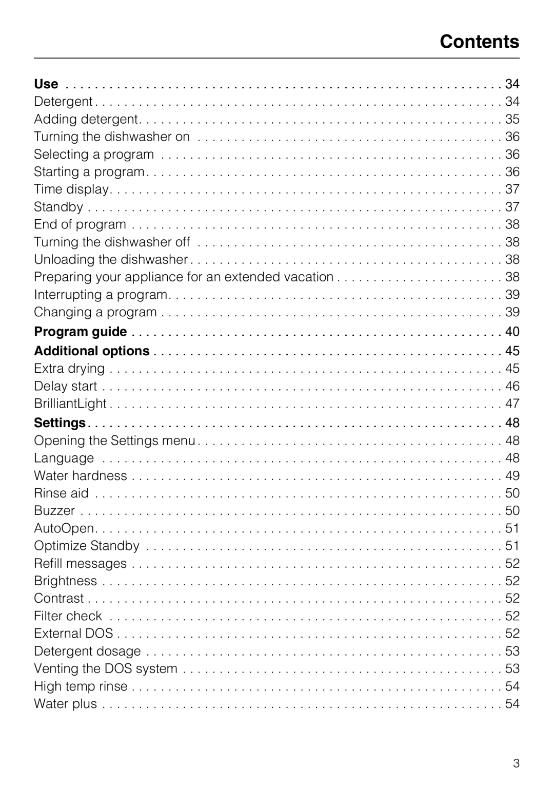 Miele PG 8083 SCVI manual Contents 