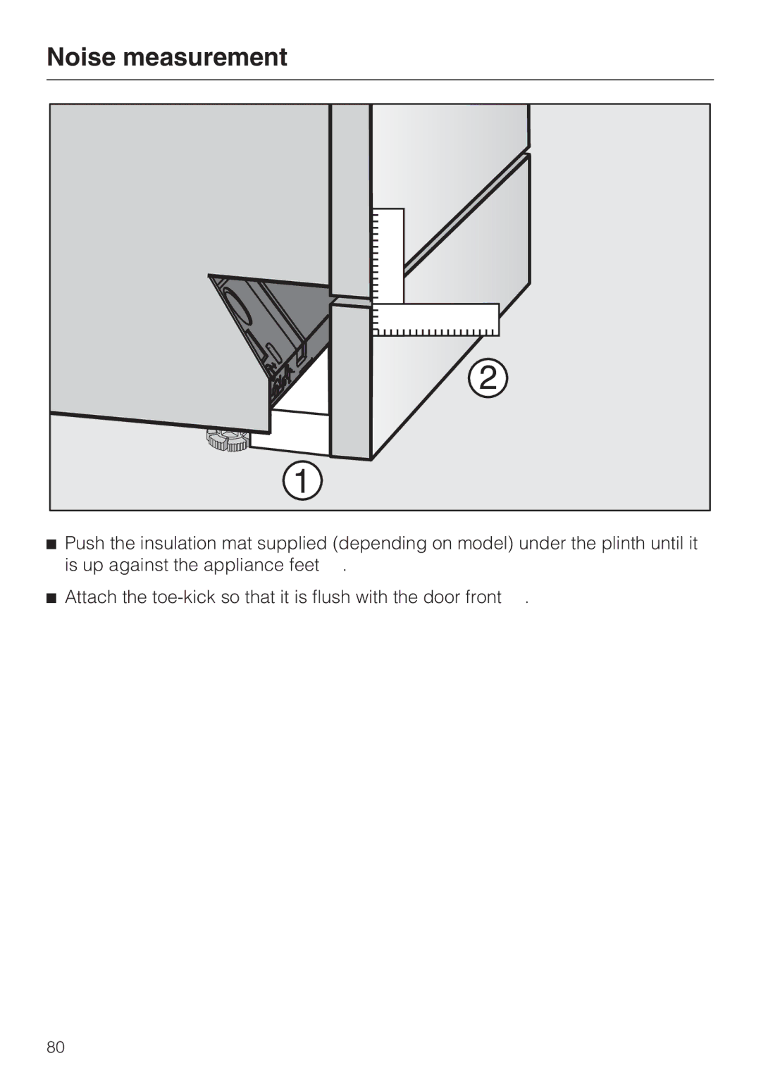 Miele PG 8083 SCVI manual Noise measurement 