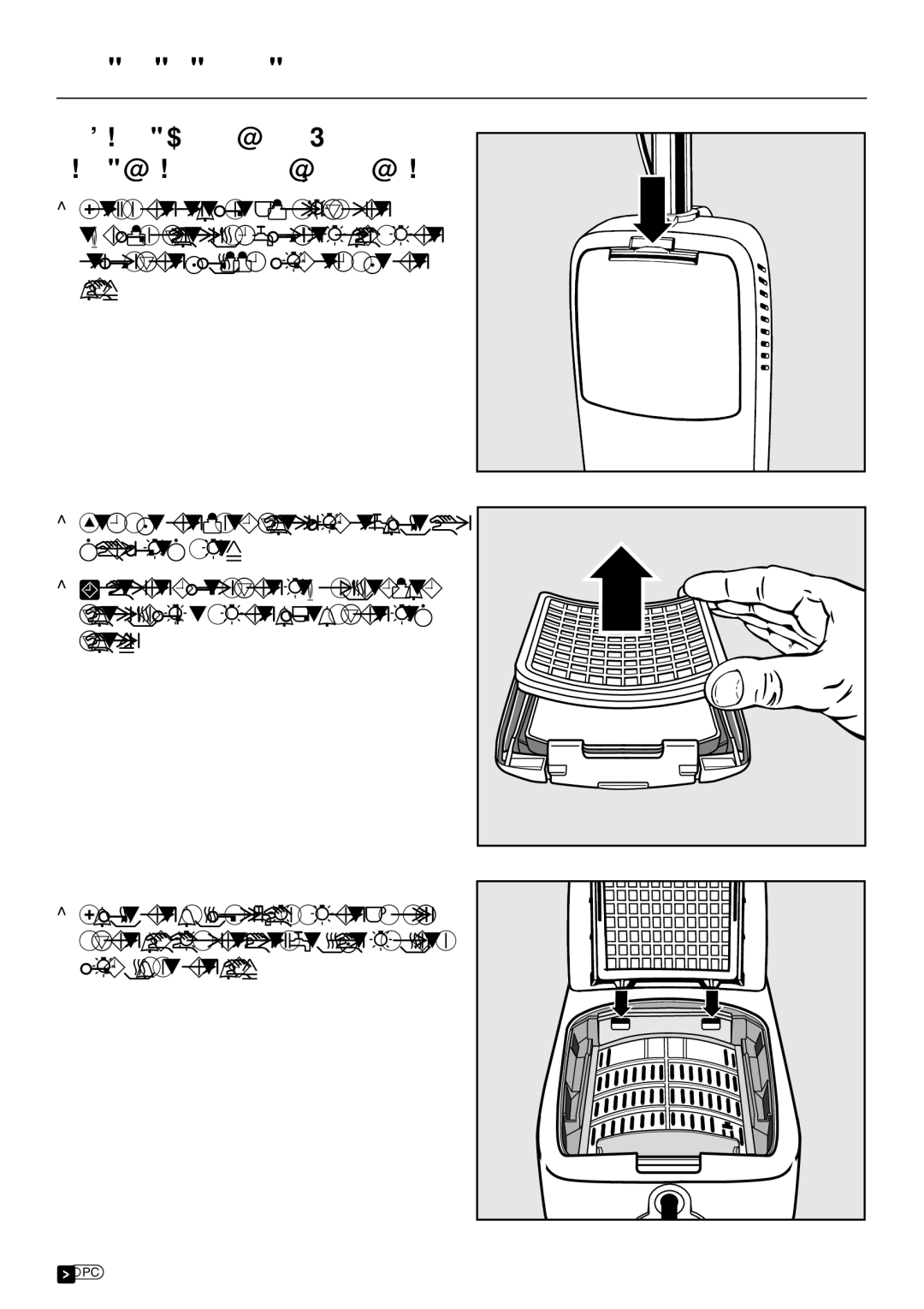 Miele S 140 S 160 manual Replacing the Active air clean filter or the Hepa filter 