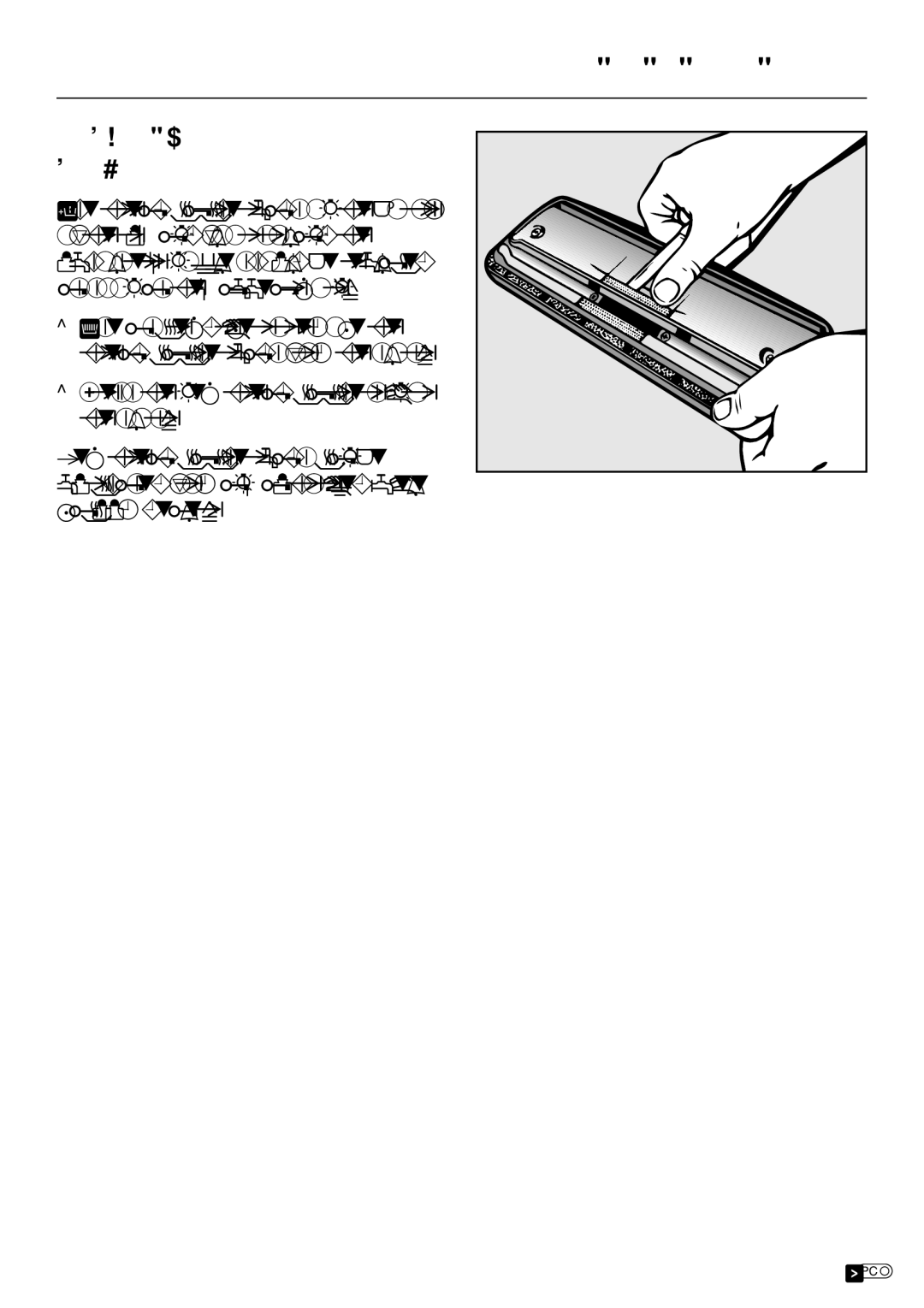 Miele S 140 S 160 manual Replacing the thread catcher pads 