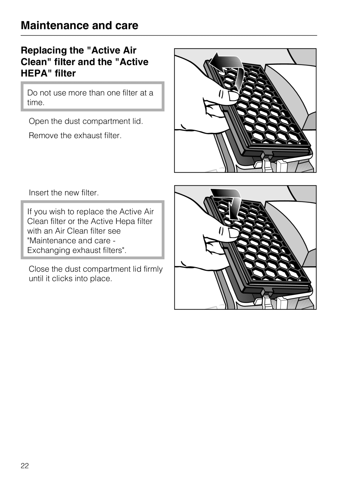 Miele S 6000 operating instructions Maintenance and care 