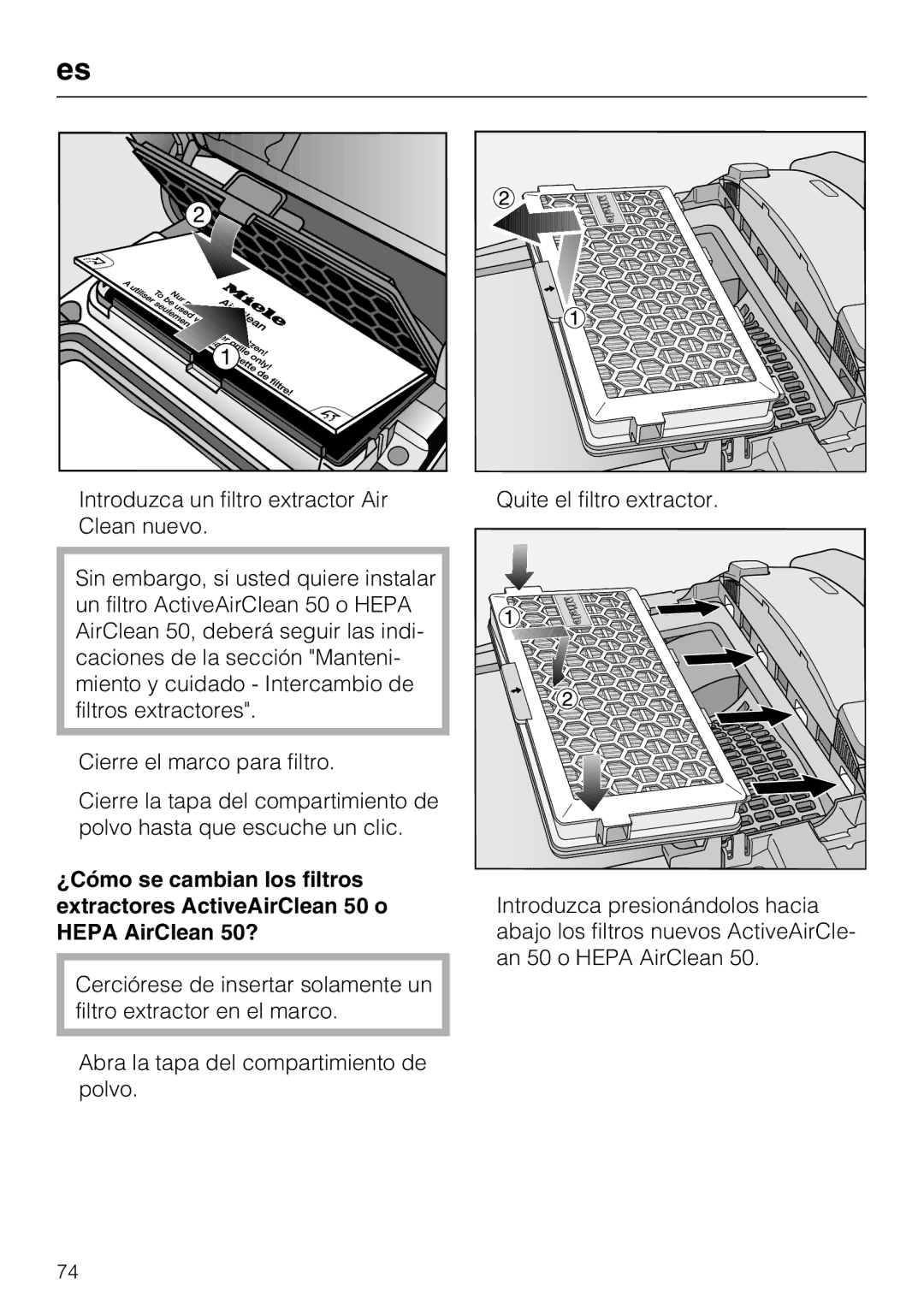 Miele S 8370, S 8380, S 8390 manual 