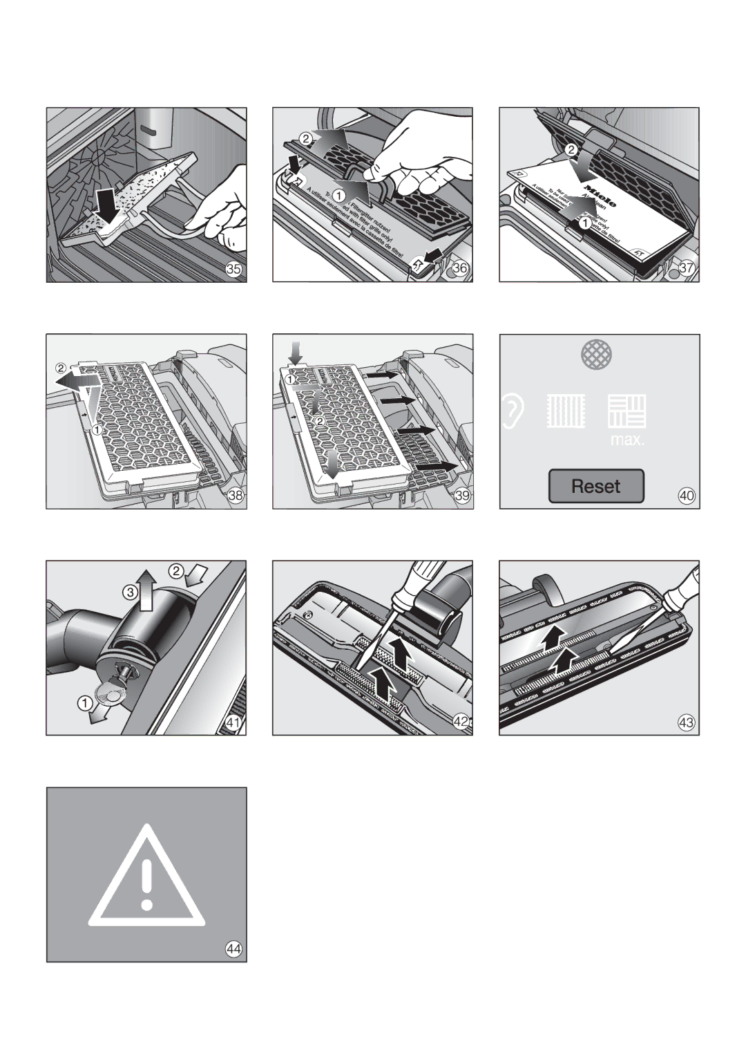 Miele S 8380, S 8390, S 8370 manual 