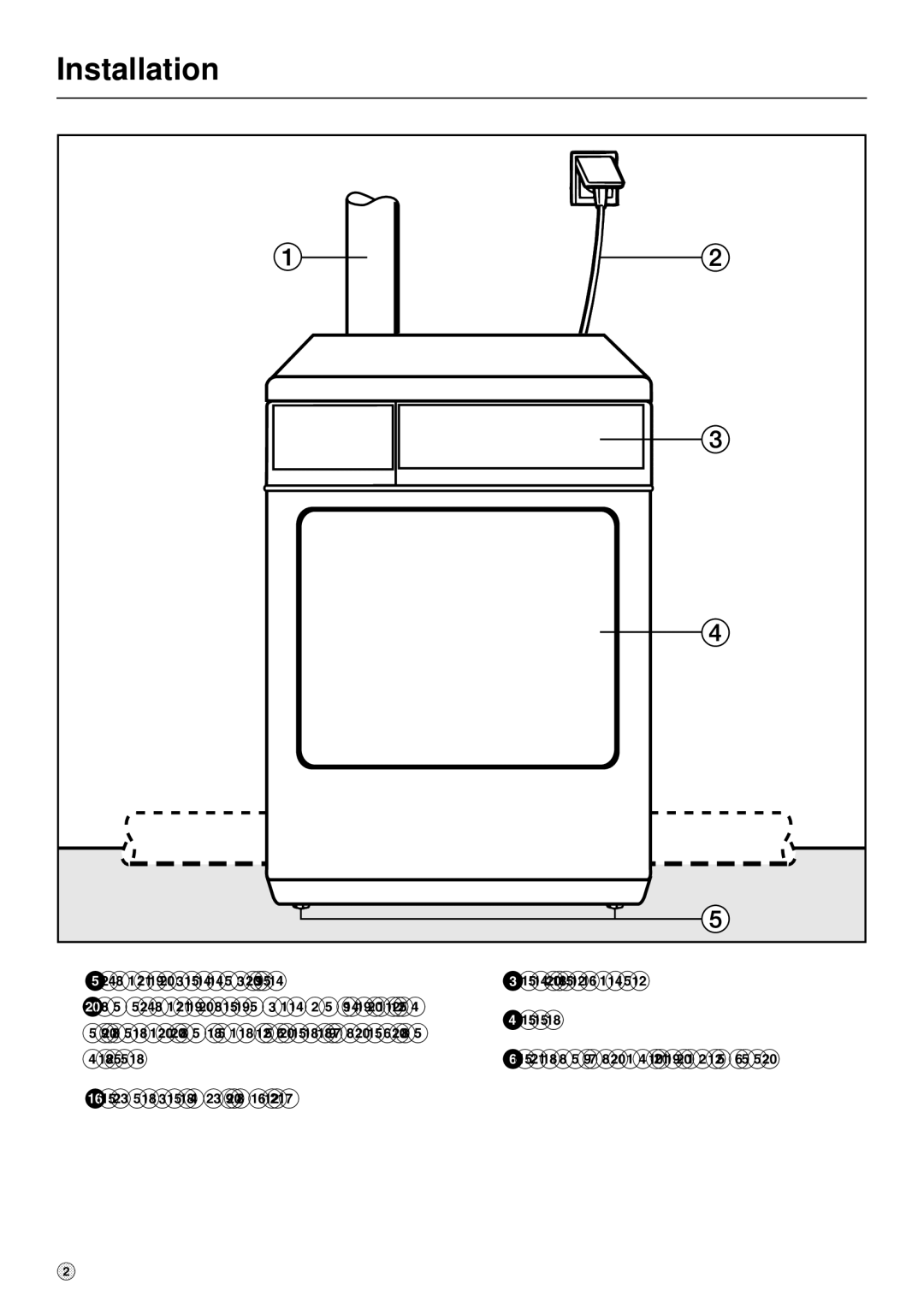 Miele T 1303 operating instructions Installation 