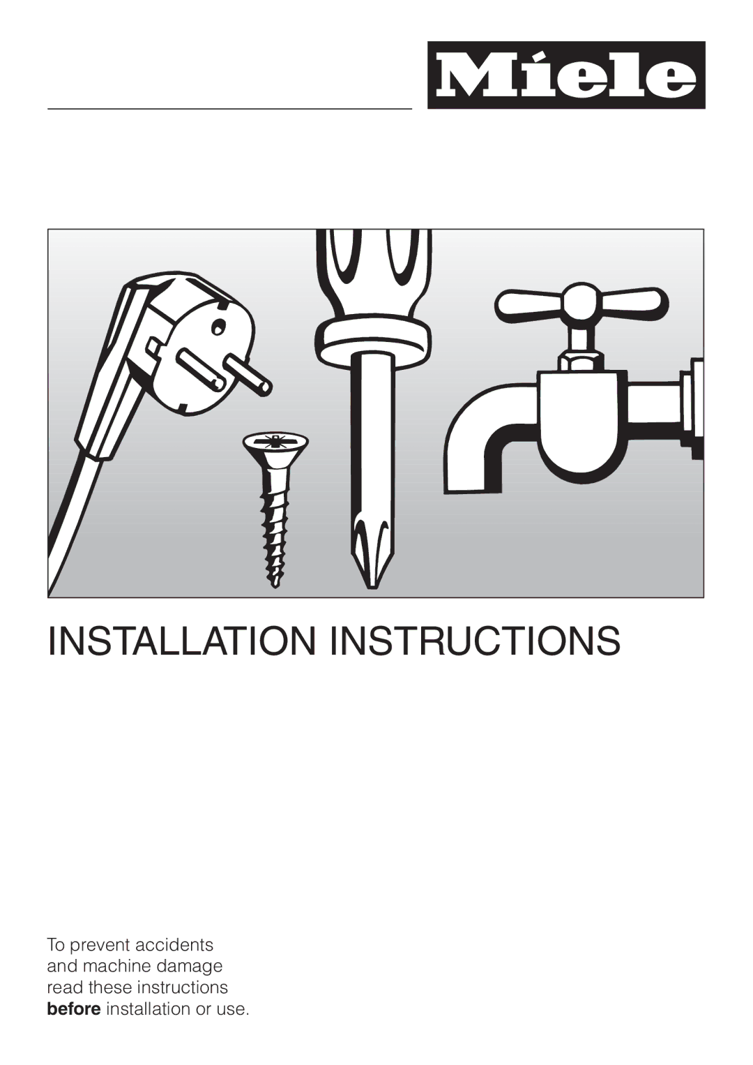 Miele T 1576 operating instructions Installation Instructions 