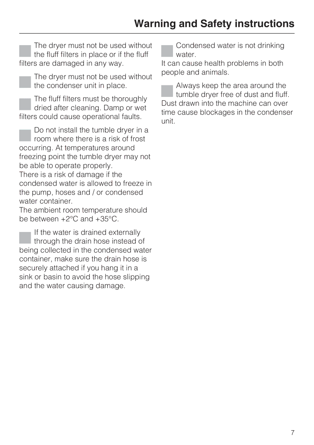 Miele T 7744 C operating instructions 