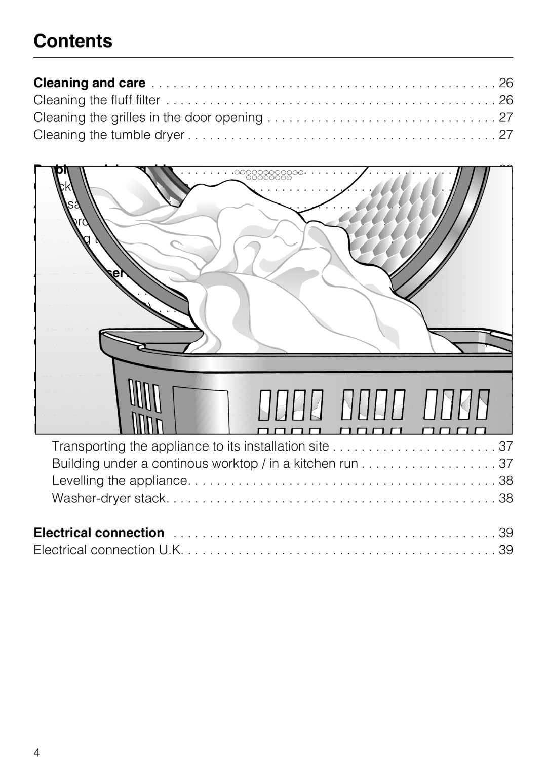 Miele T 8722 operating instructions Contents 