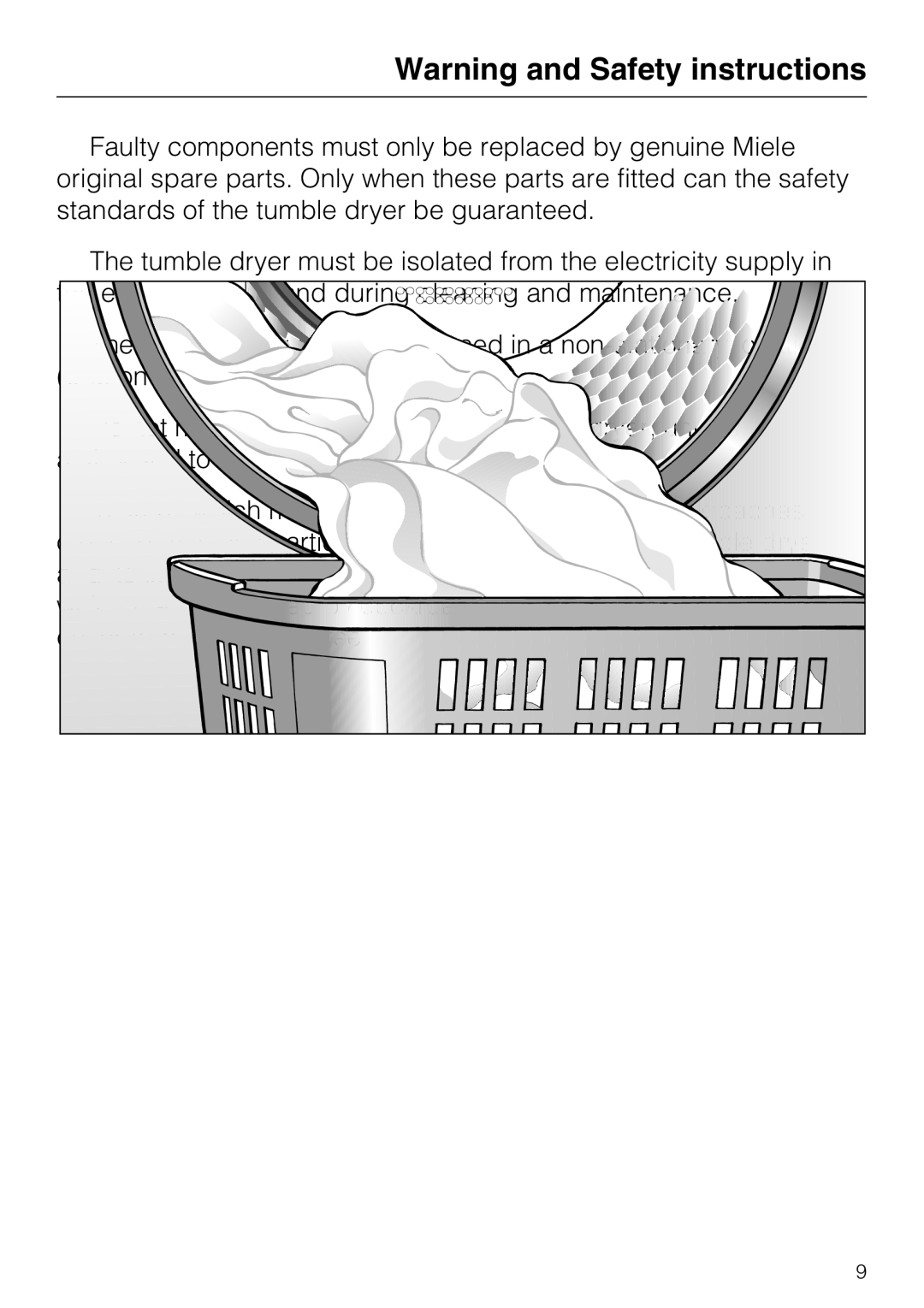 Miele T 8722 operating instructions 