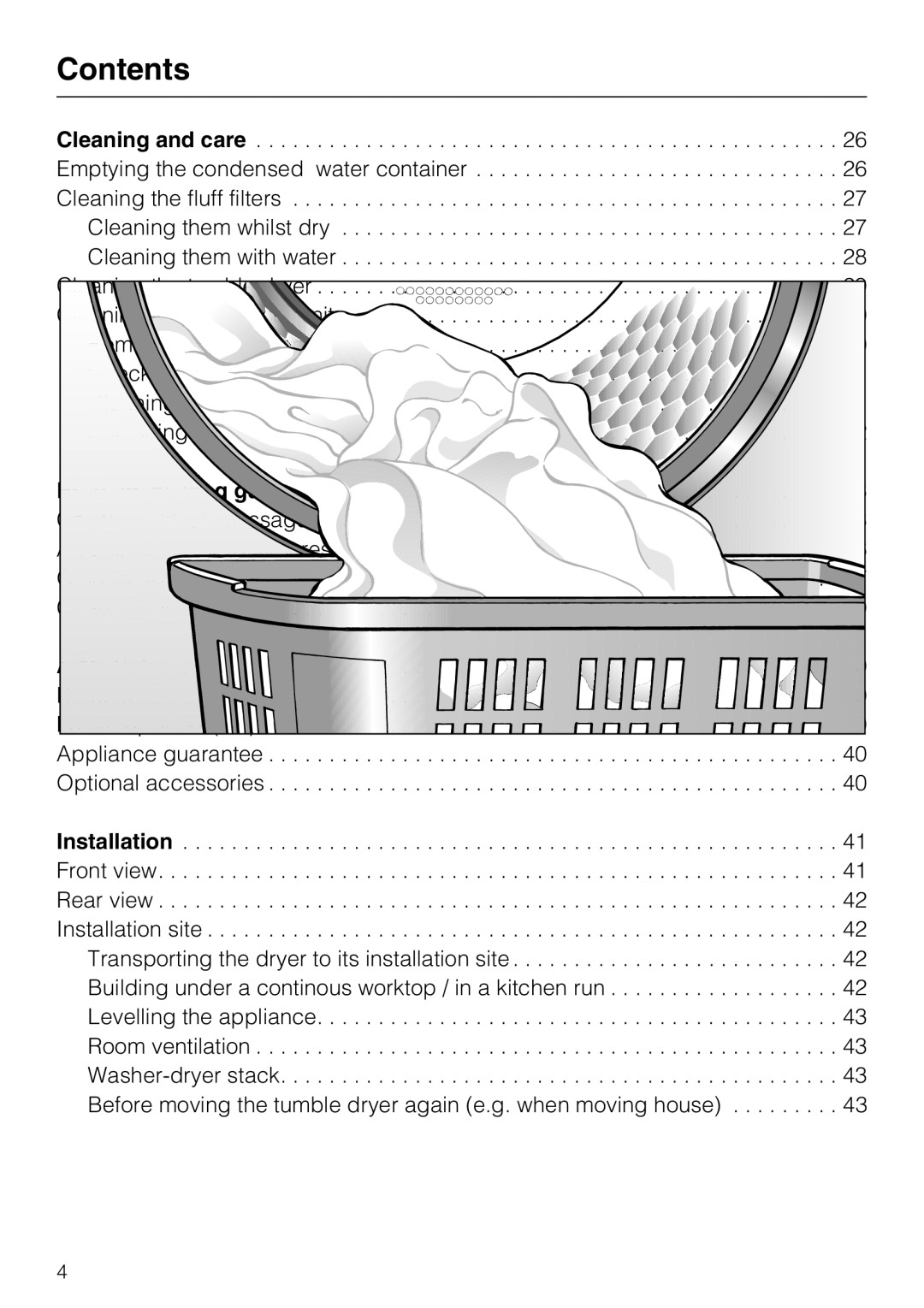 Miele T 8822 C operating instructions Contents 