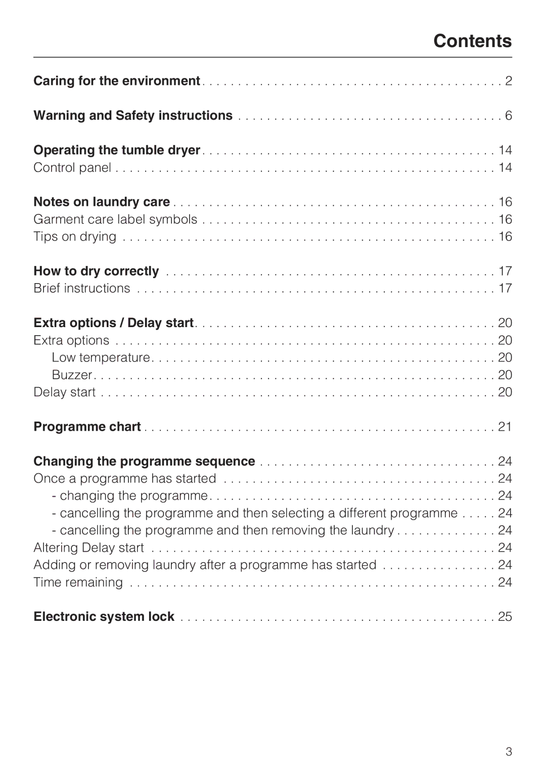 Miele T4819Ci operating instructions Contents 