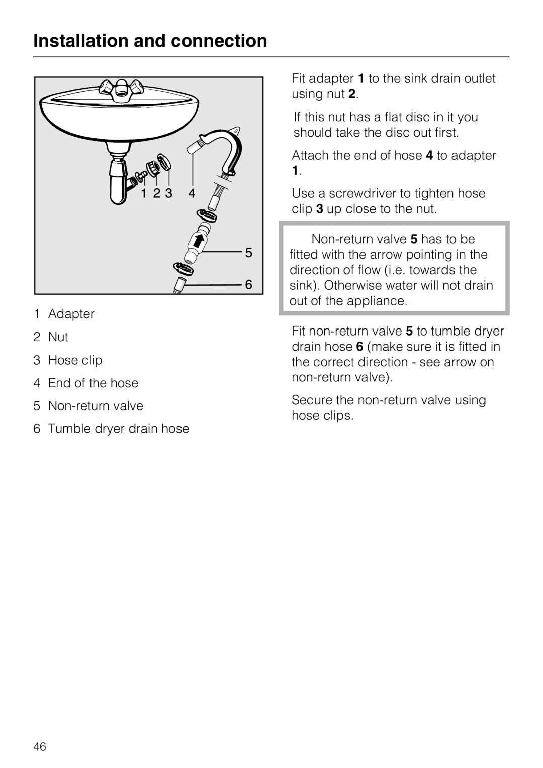 Miele T7944C operating instructions Installation and connection 