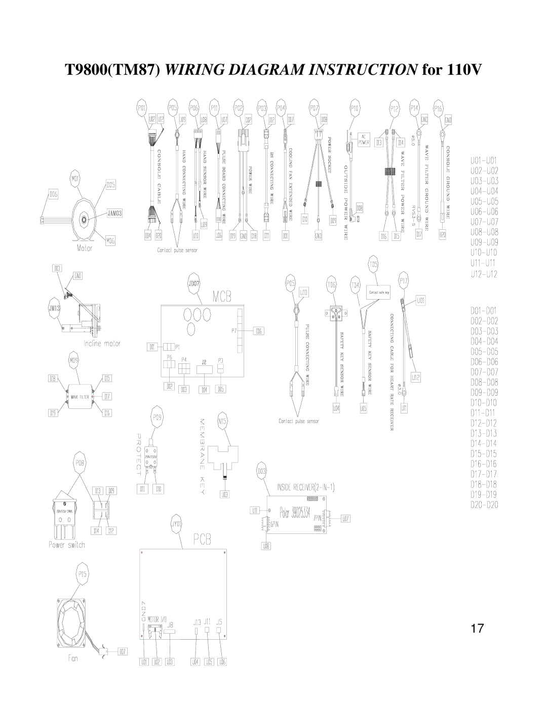 Miele T9800HRT service manual T9800TM87 Wiring Diagram Instruction for 