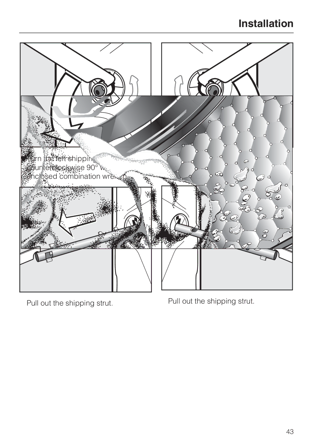 Miele W 3037 installation instructions Installation 