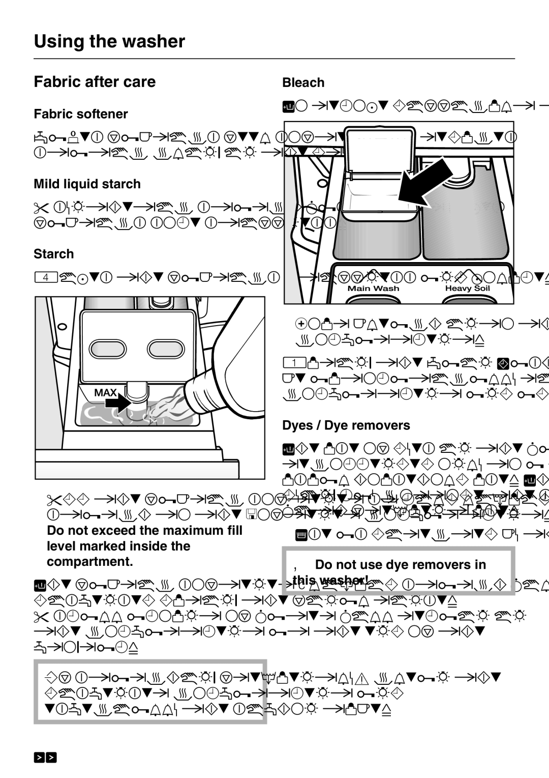 Miele W 4840 installation instructions Fabric after care 