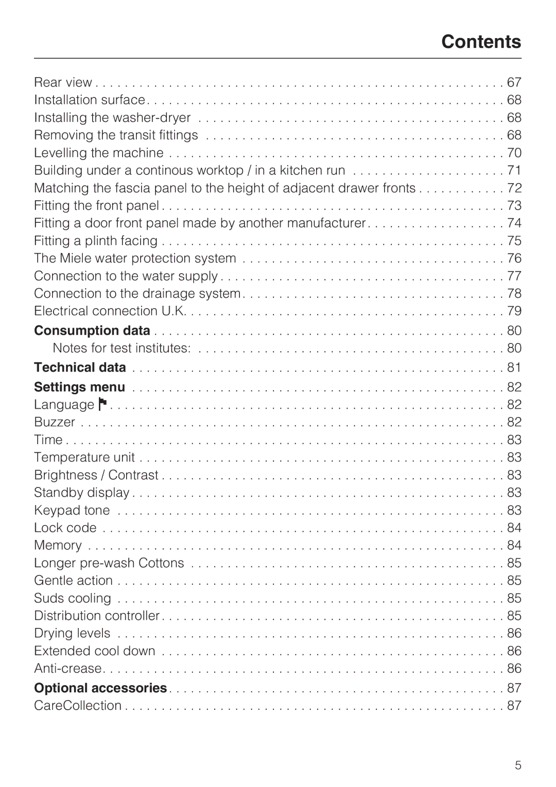 Miele WT2789iWPM operating instructions Contents 