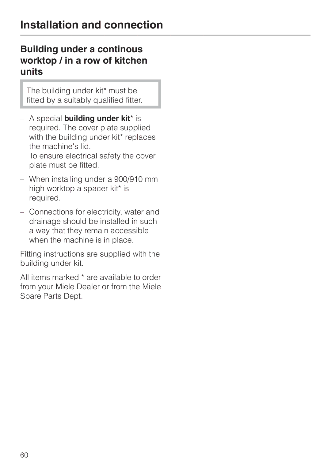 Miele wt945, WT 945 S WPS operating instructions Installation and connection 