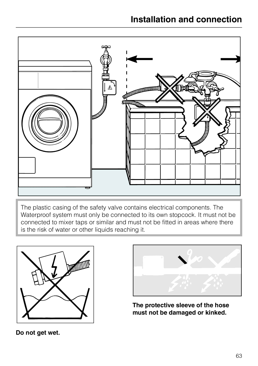 Miele WT 945 S WPS, wt945 operating instructions Installation and connection 