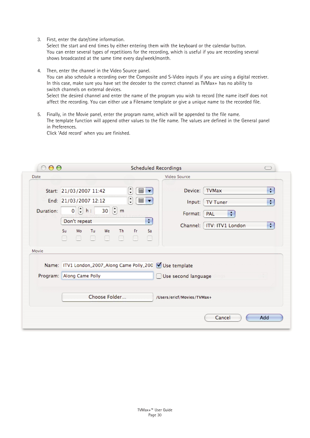 Miglia Technology TV Max+ manual TVMax+ User Guide 