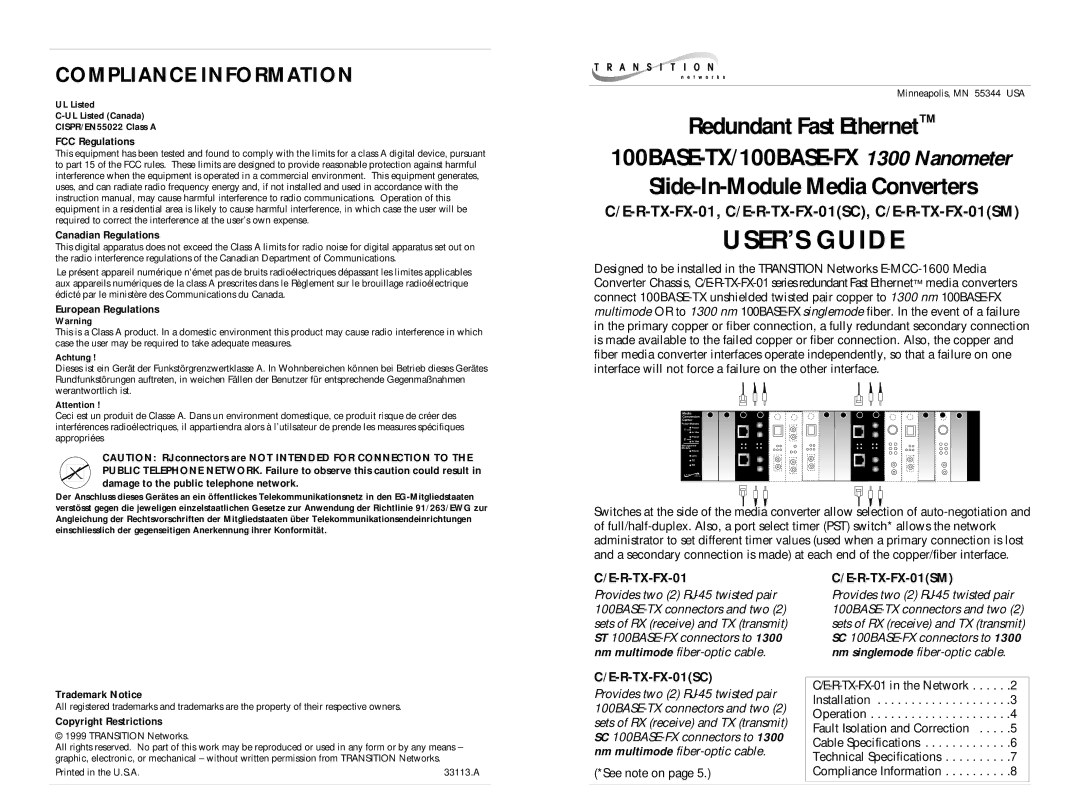 Milan Technology CERTXFX01(SC), CERTXFX01(SM) instruction manual Compliance Information, R-TX-FX-01SC, R-TX-FX-01SM 