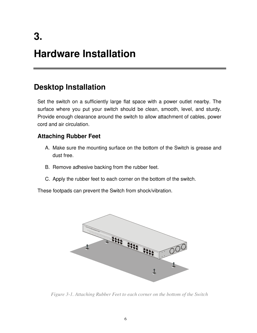 Milan Technology MIL-S24000T manual Hardware Installation, Desktop Installation 