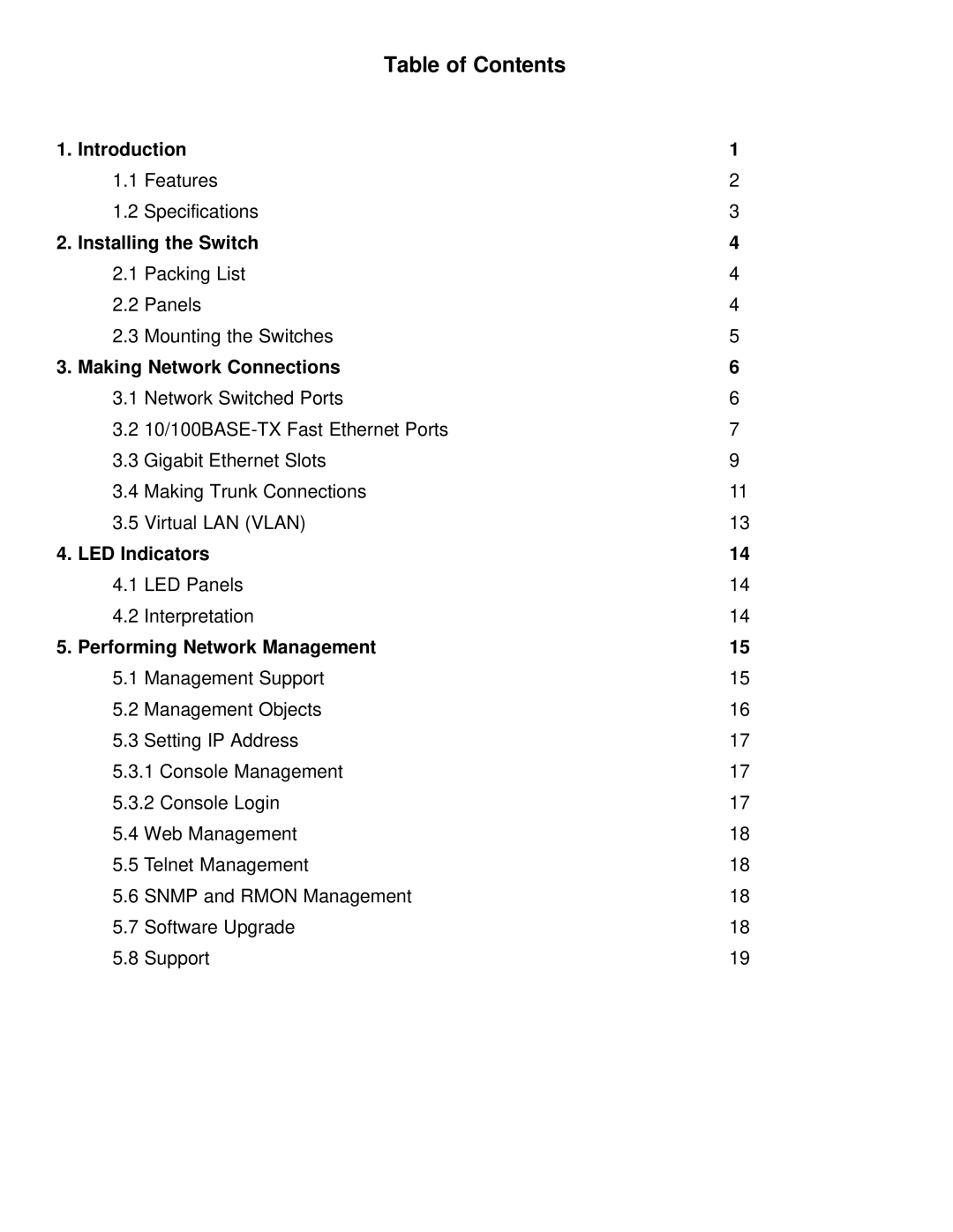 Milan Technology MIL-S3570 manual Table of Contents 