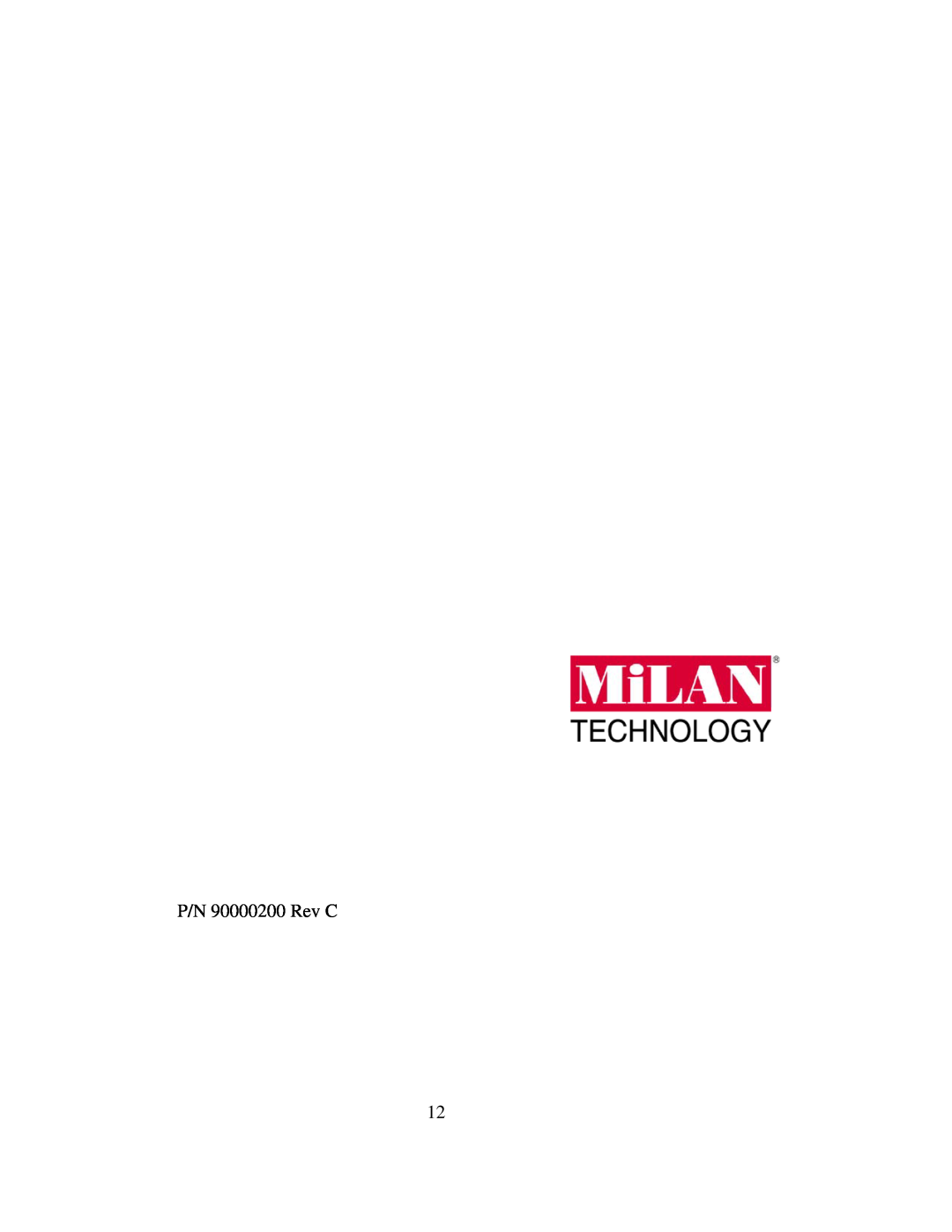 Milan Technology MIL-S500 manual P/N 90000200 Rev C 