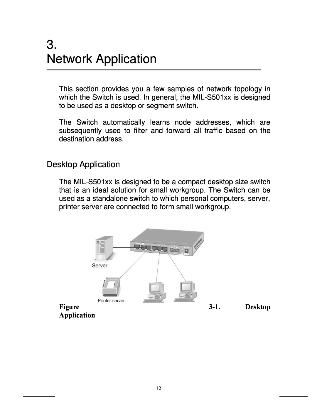 Milan Technology MIL-S501SC-70, MIL-S501ST, MIL-S501MT-15, MIL-S501VF-15 manual Network Application, Desktop Application 