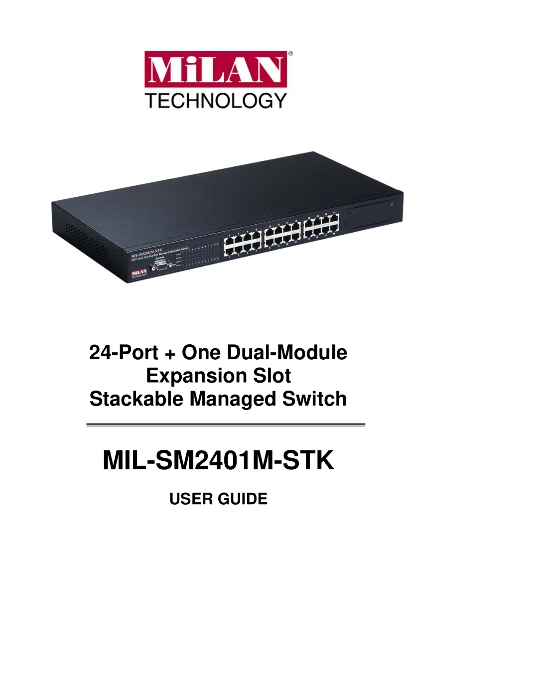 Milan Technology MIL-SM2401M-STK manual 