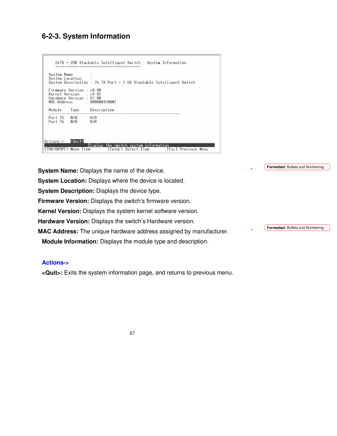 Milan Technology MIL-SM2401M-STK manual System Information 