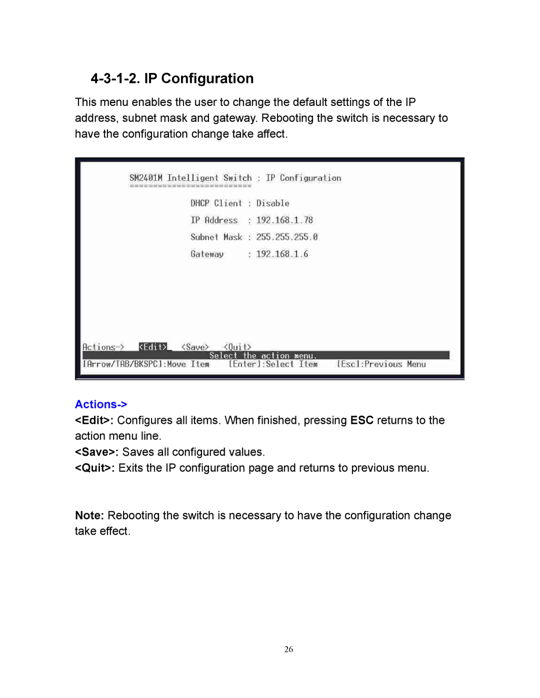 Milan Technology MIL-SM2401M manual IP Configuration 