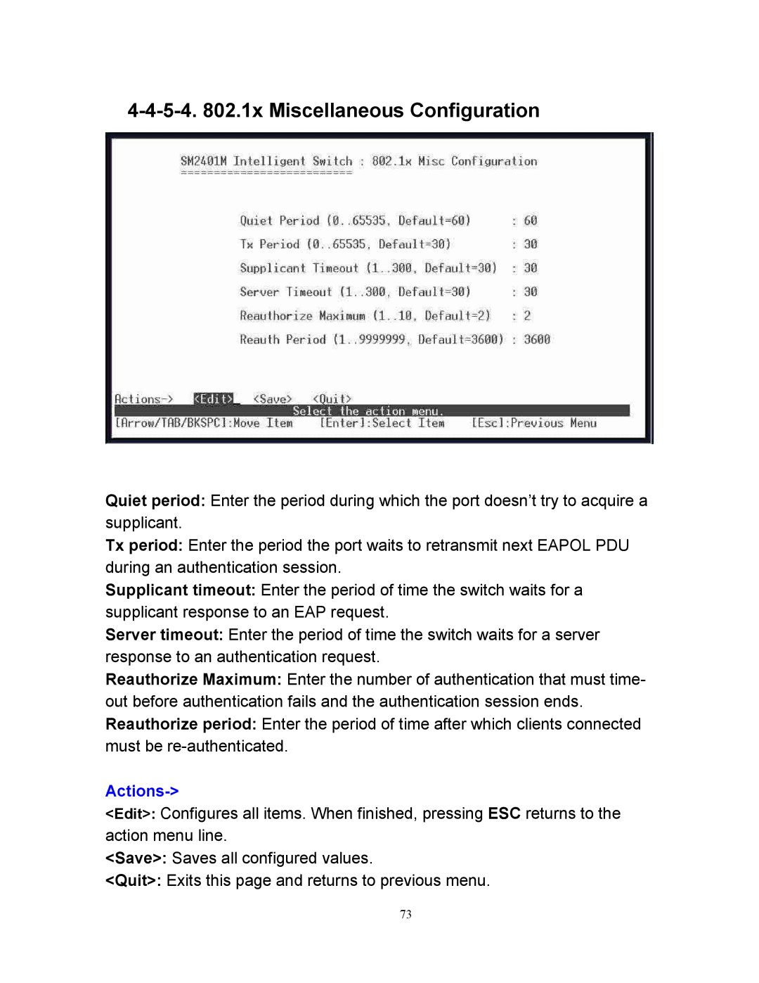 Milan Technology MIL-SM2401M manual 5-4 .1x Miscellaneous Configuration 