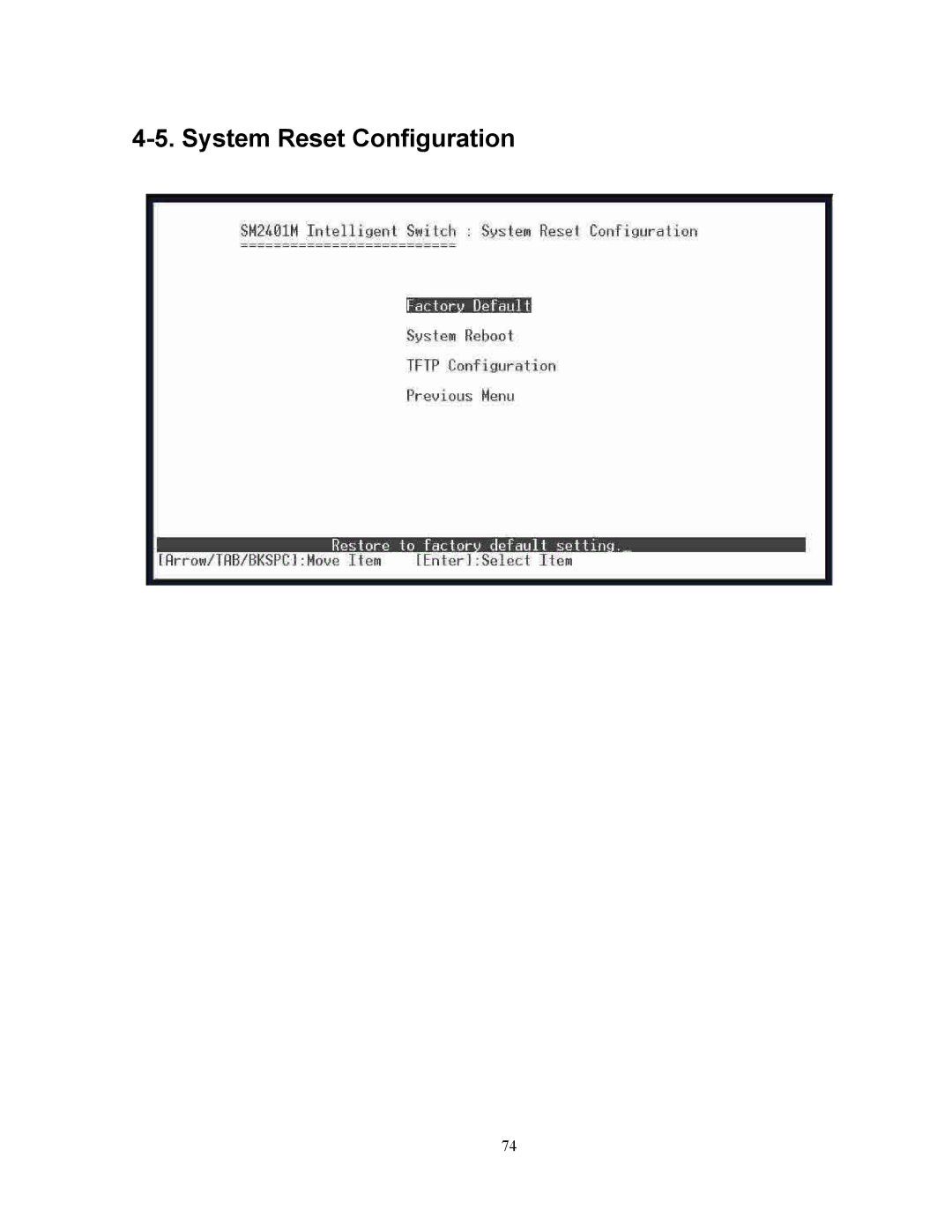 Milan Technology MIL-SM2401M manual System Reset Configuration 