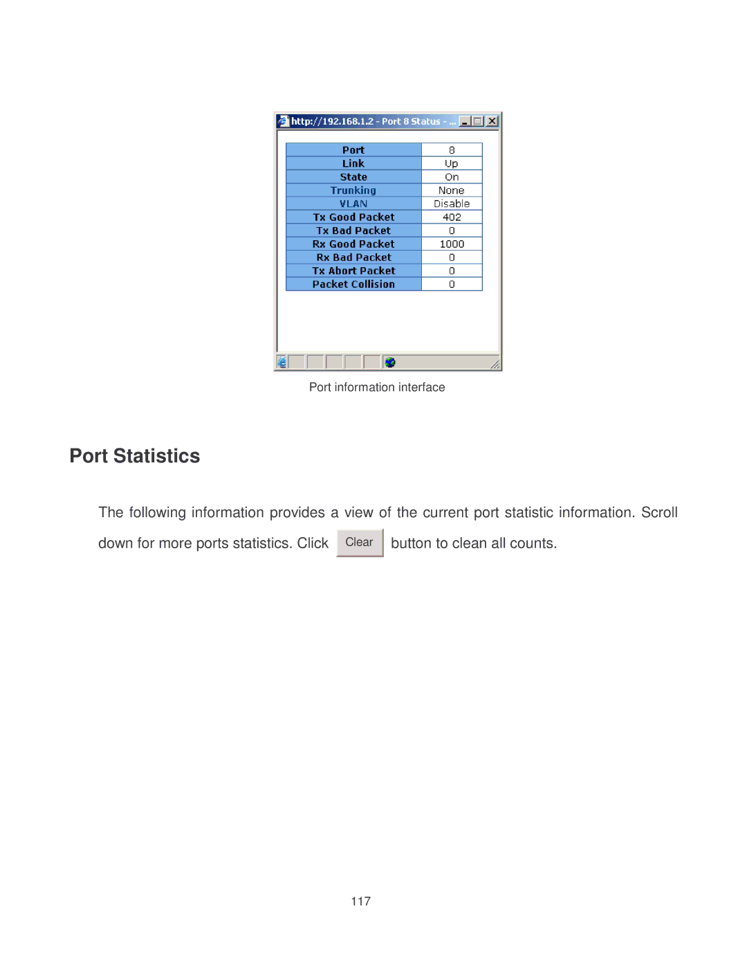 Milan Technology MIL-SM2401MAF manual Port Statistics 